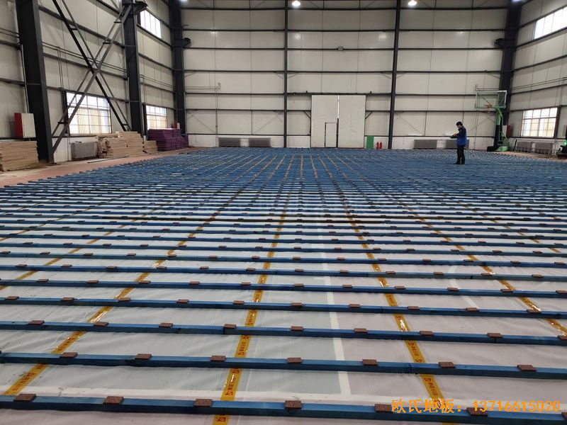 山東臨沂市監(jiān)獄體育木地板施工案例