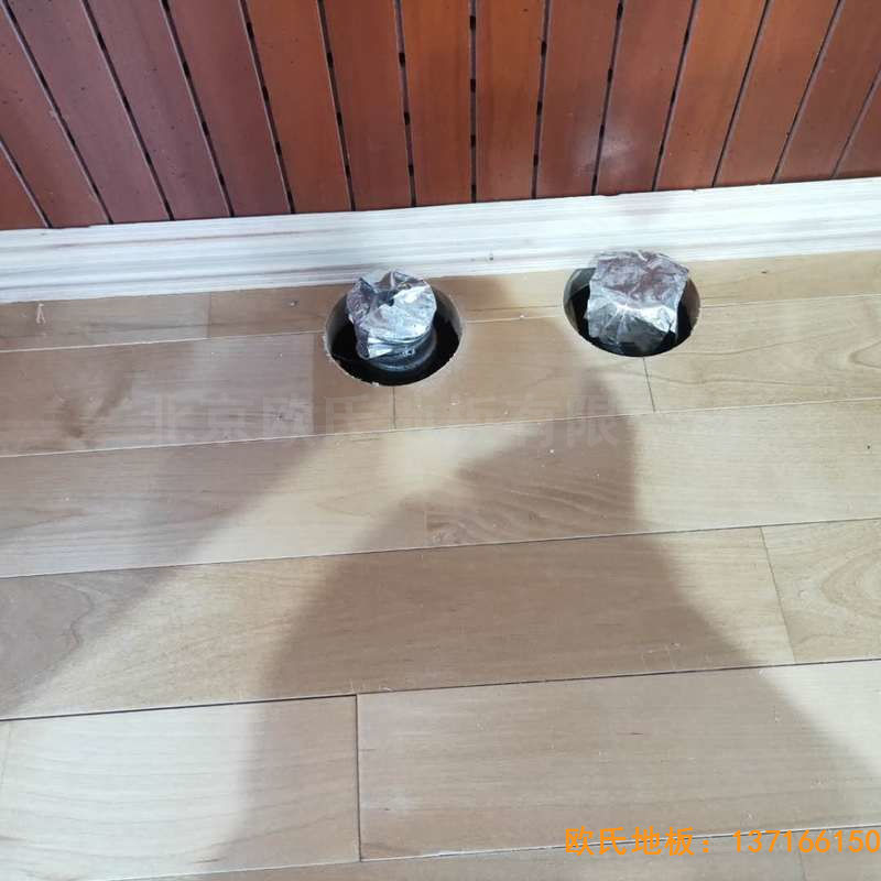 山西晉中榆次王湖小學體育木地板安裝案例