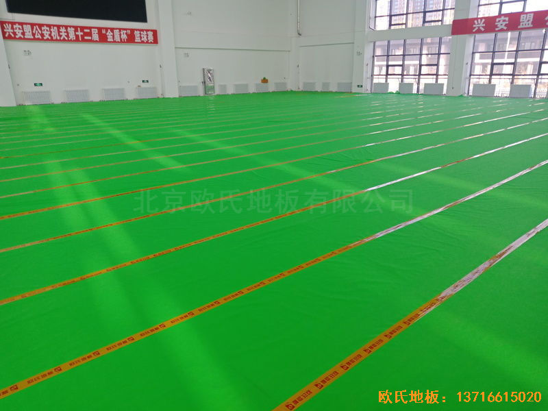 烏蘭浩特興安盟公安局運(yùn)動(dòng)地板施工案例