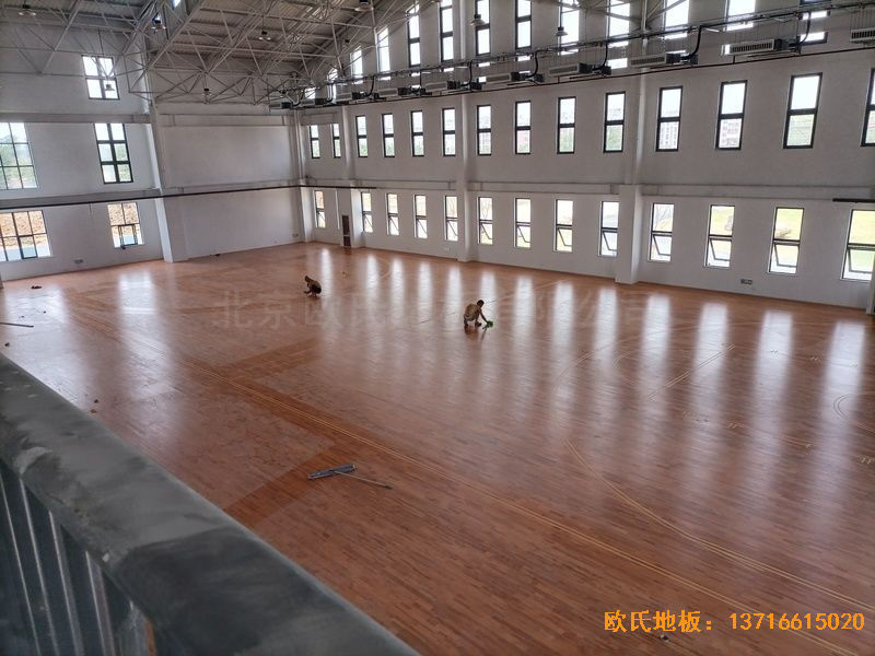江蘇宿遷運(yùn)河路學(xué)校體育木地板鋪裝案例