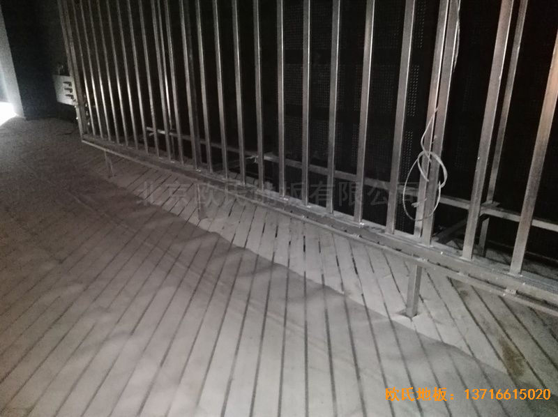 河北廊坊益田同文學校舞臺運動地板鋪裝案例