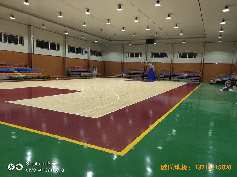 山西陽泉盂縣明鑫加油站籃球館運動地板鋪裝案例4