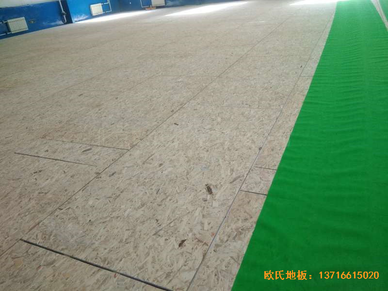 山西陽泉退休黨支部活動中心體育地板鋪設案例2