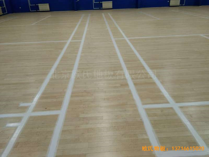 山西陽泉退休黨支部活動中心體育地板鋪設案例5