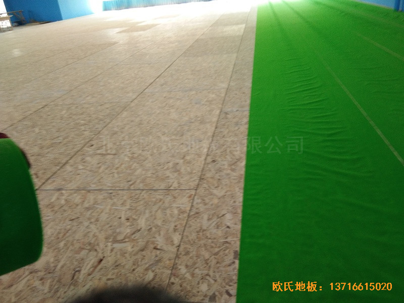 廣東臺(tái)山市郎城汽車(chē)城運(yùn)動(dòng)館體育木地板鋪裝案例2