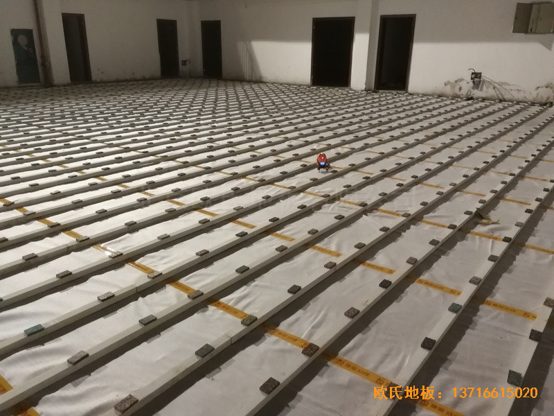 杭州建德籃球館運動地板安裝案例1