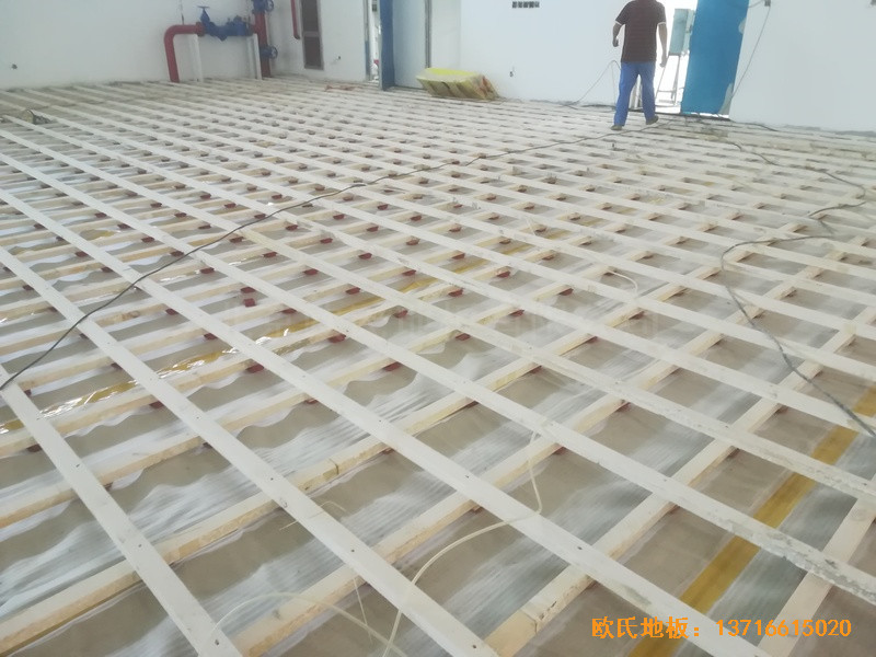 江蘇上海大眾儀征分公司運動館運動地板鋪設案例1