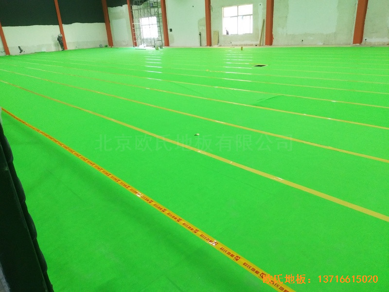 江蘇南通如東縣藍(lán)球樂園體育地板鋪設(shè)案例2