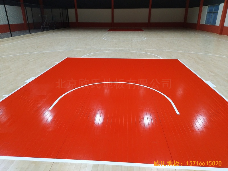 江蘇南通如東縣藍(lán)球樂園體育地板鋪設(shè)案例5