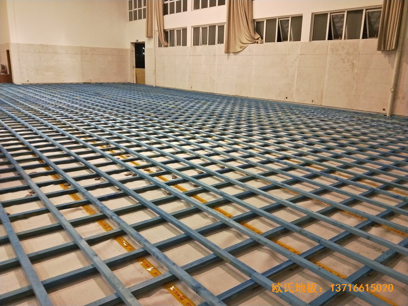 江蘇宿遷消防支隊籃球館體育地板鋪設(shè)案例1