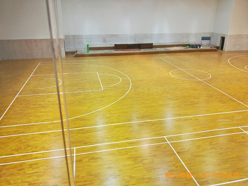 江蘇宿遷消防支隊籃球館體育地板鋪設(shè)案例4