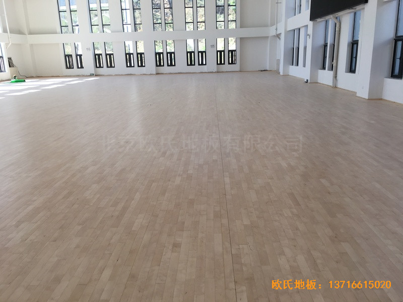 河南南陽南召縣天池電站運動館運動地板鋪裝案例3