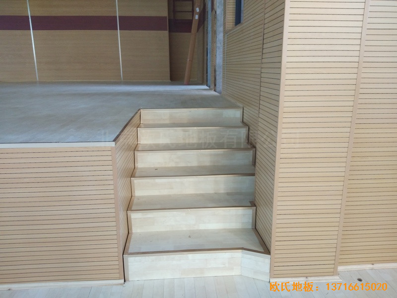 浙江德清縣三合體藝館運動木地板安裝案例2