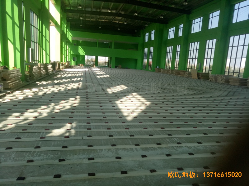 湖北隨州運動館體育地板鋪設(shè)案例1