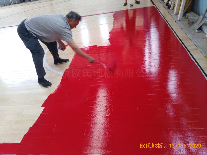 湖北黃石黃金海灣籃球訓(xùn)練館體育地板鋪設(shè)案例3