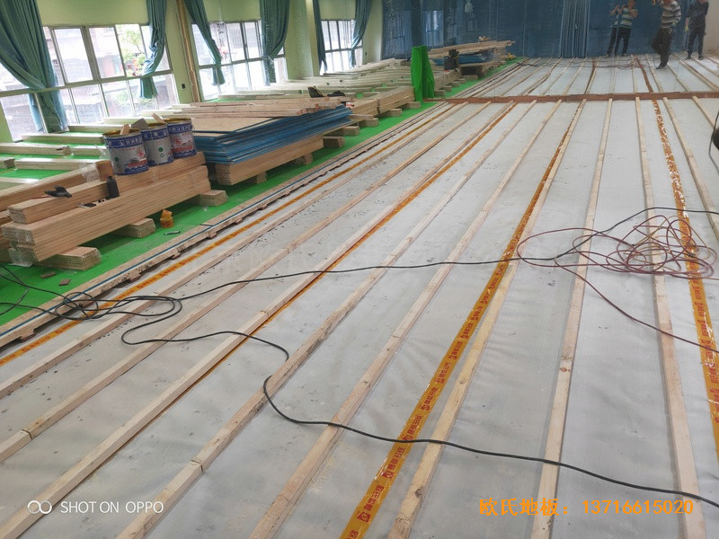 湖南邵陽自來水公司運動館體育地板鋪裝案例2