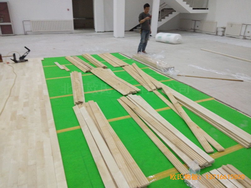 鹽池體育館體育地板安裝案例1