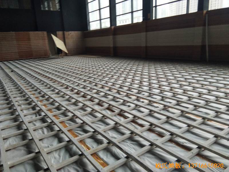 長沙萬科金域行業(yè)體育館體育木地板鋪設案例1