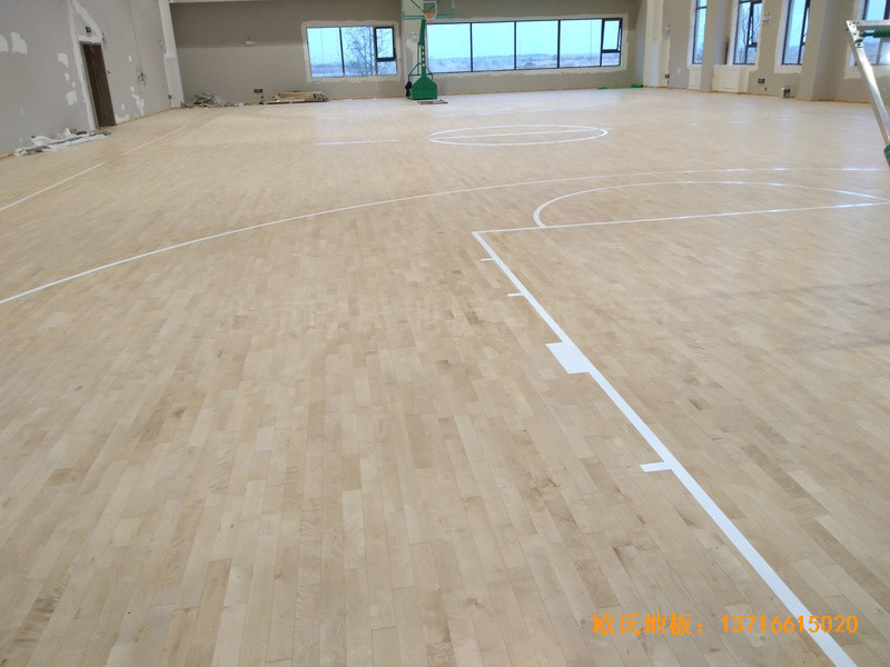 內(nèi)蒙古通遼富力城籃球館體育地板鋪裝案例4