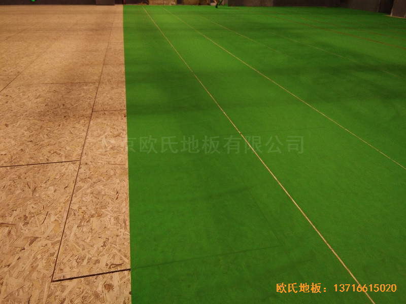 廈門華美空間籃球館體育地板施工案例3