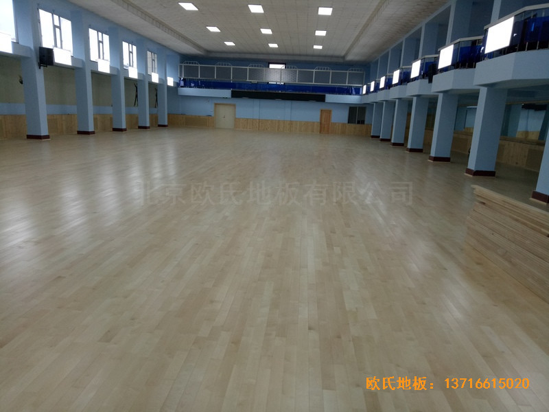 圖們鐵路運動館運動地板施工案例0