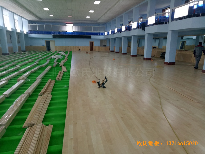 圖們鐵路運動館運動地板施工案例3