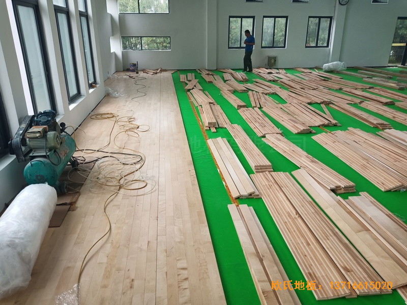 寧波中國石油儲蓄基地運動館運動地板安裝案例3