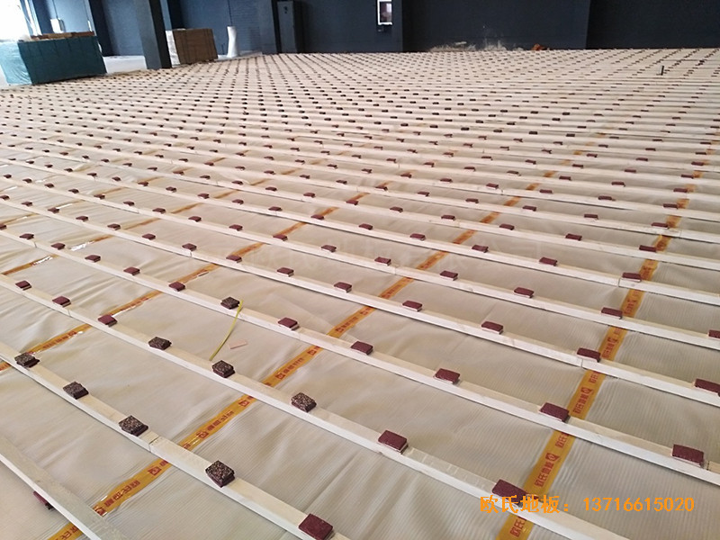 山東同昌23號籃球館體育地板施工案例1