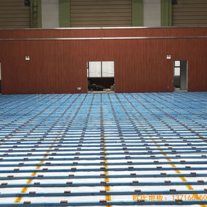 山西晉中榆次王湖小學(xué)體育木地板安裝案例