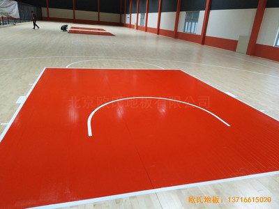 江蘇南通如東縣藍(lán)球樂園體育地板鋪設(shè)案例